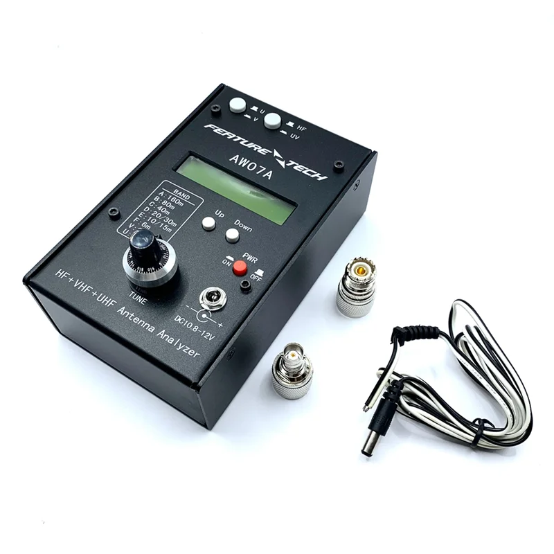 1.5-490MHZ Antenna Analyzer HF +UV Spectrum Analyzers HF/VHF/UHF AW07A Multiband SWR Antenna Meter Tester 160M