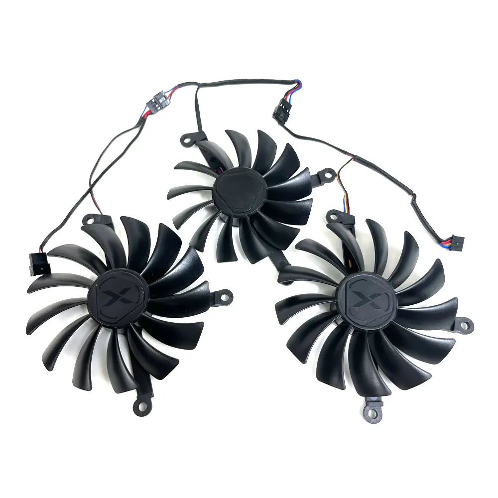 Imagem -03 - Ventilador de Refrigeração da Placa Vídeo Original 3fan Cf9015u12d Cf1015u12d Xfx rx 6800 rx 6800xt rx 6900xt Velocidadester Merc 319