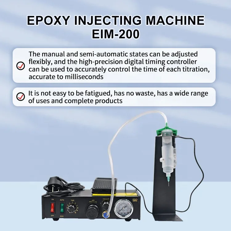 Neofibo EIM-200  Glue Dispenser Fiber Optic Epoxy Injecting Machine for Patch Cord Production Line