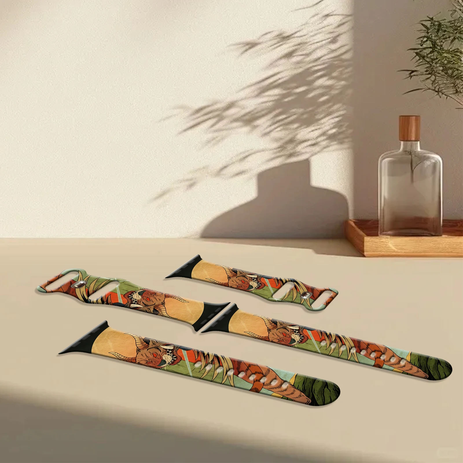 Cinturino con stampa serie Creature mitiche per Apple Watch 11/10/9/SE, cinturino in morbido silicone per cinturino sostituibile da 46 mm/45 mm/44 mm/42 mm