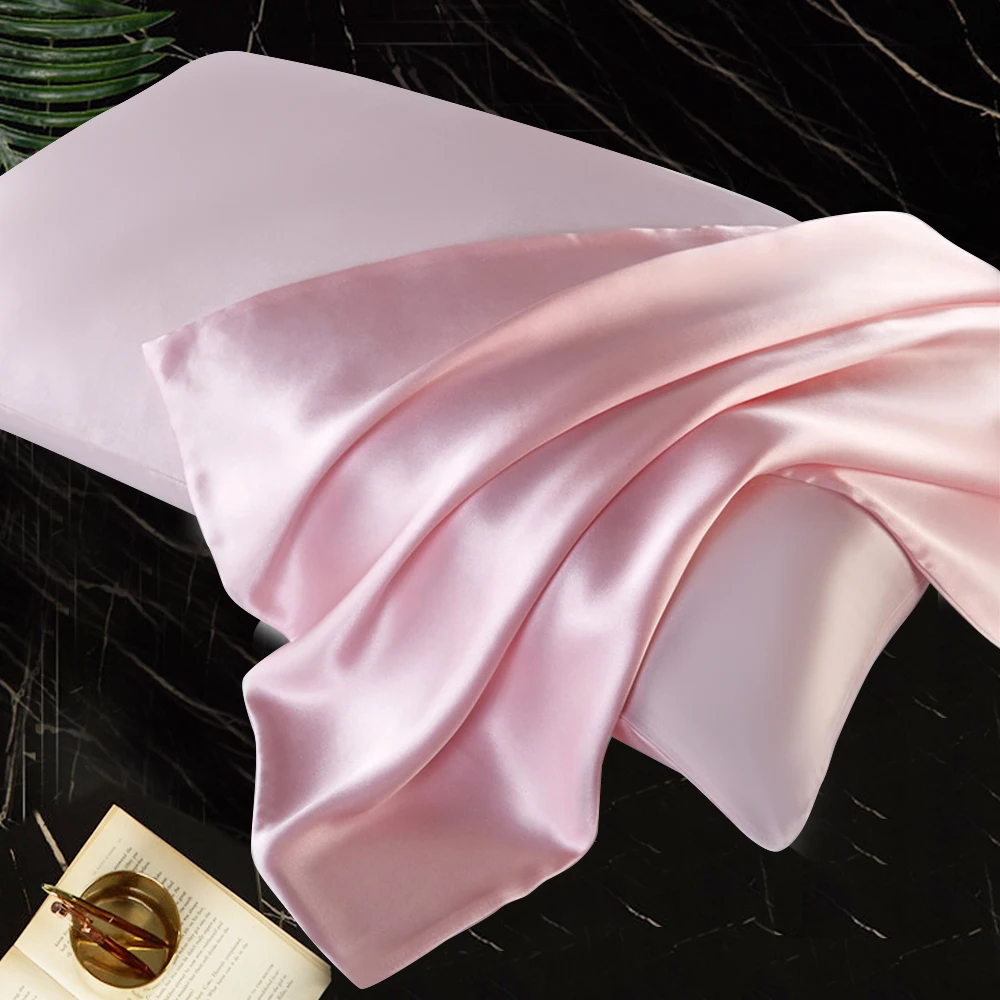 100% Double-sided Pure Silk Pillowcase 16MM 6A Grade Natural Mulberry Silk Pillow Case with Hidden Zipper Good for Skin Sleep