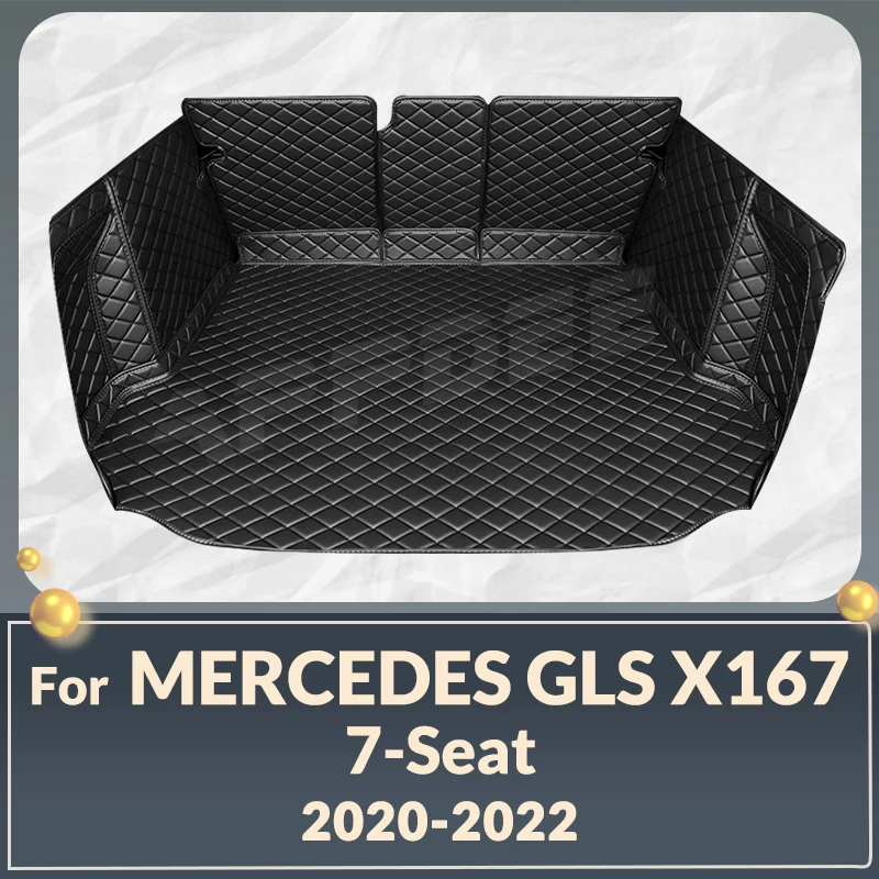 

Коврик для багажника с полным покрытием для Mercedes Benz GLS Class X167 7-Seat 2020-2022 21, Чехол для автомобильного багажника, протектор интерьера, аксессуары