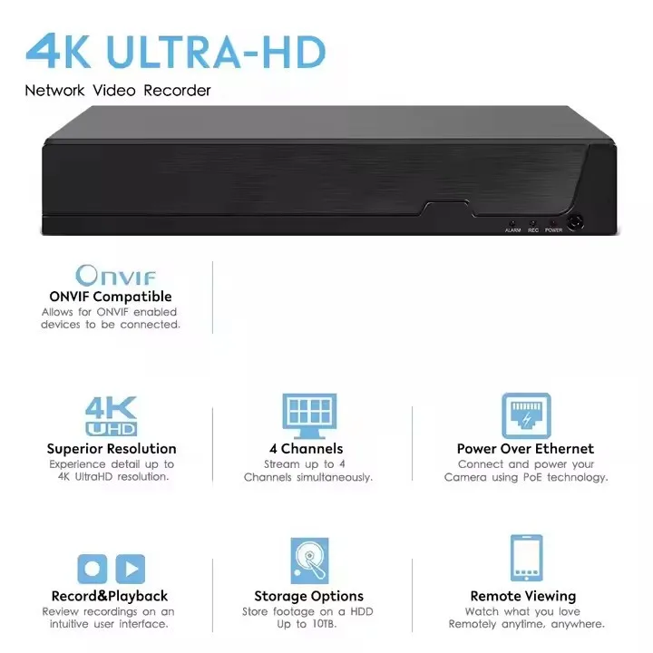 Kits de cámara IP CCTV POE H.265 4K 8MP para exteriores de fábrica, sistema de vigilancia 4CH, cámara de red de seguridad PTZ domo, Kits NVR