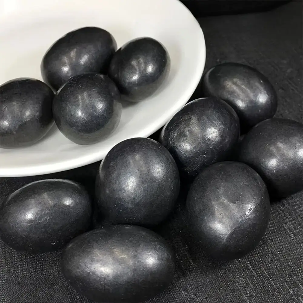 Natural Black Shungite Tumbles Stone Polishing Healing Crystal Chakra Stone Yoga Meditation Natural Stone Gift for Collectors
