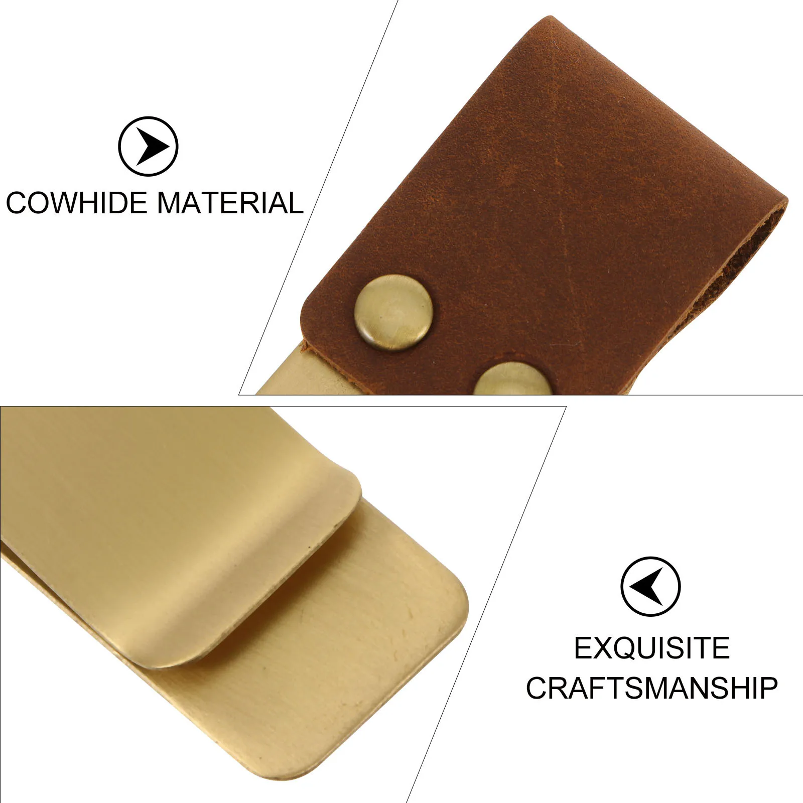 3 個のメモ帳ペンホルダー クリップ付き 本物の牛革合金ペンクランプ 安全な取り外し可能なループ バインダーノートブック鉛筆オーガナイザー用