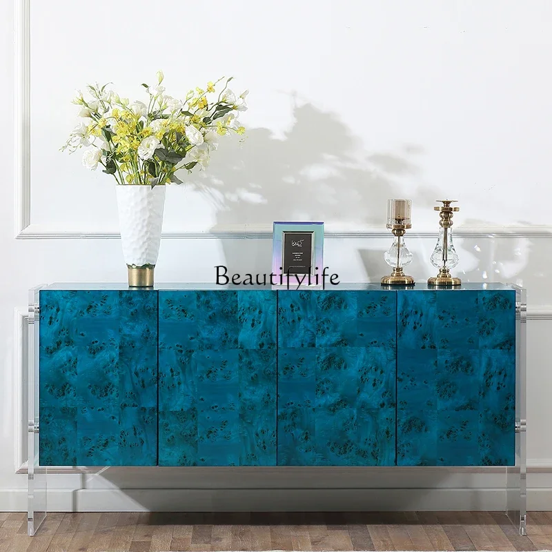 

04*American light luxury foyer porch cabinet Italian living room wall decorative cabinet