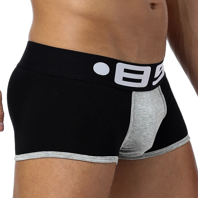 1pc Men Boxer Shorts Panties Cotton Underwear Kits Sexy Briefs Breathable Soft Fashion Sports Underpants Man Lingerie Gifts