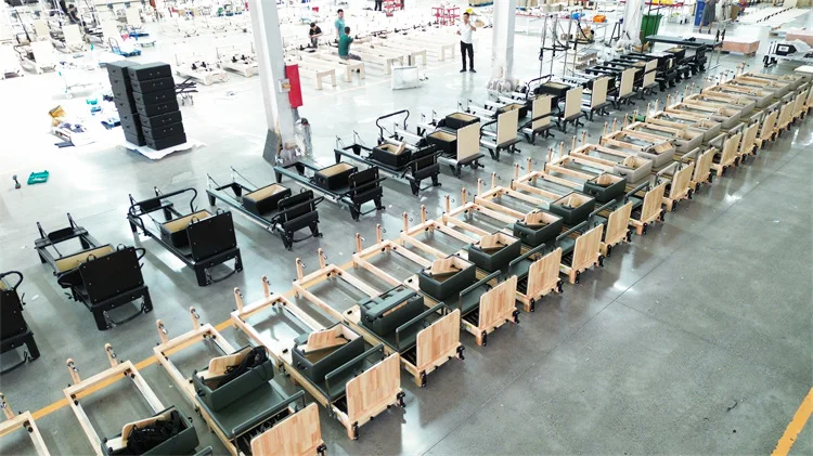 

Professional Studio Commercial Grade White Maple Wood Pilates Equipment Pilates Reformer Commercial Beige Exercise Machine