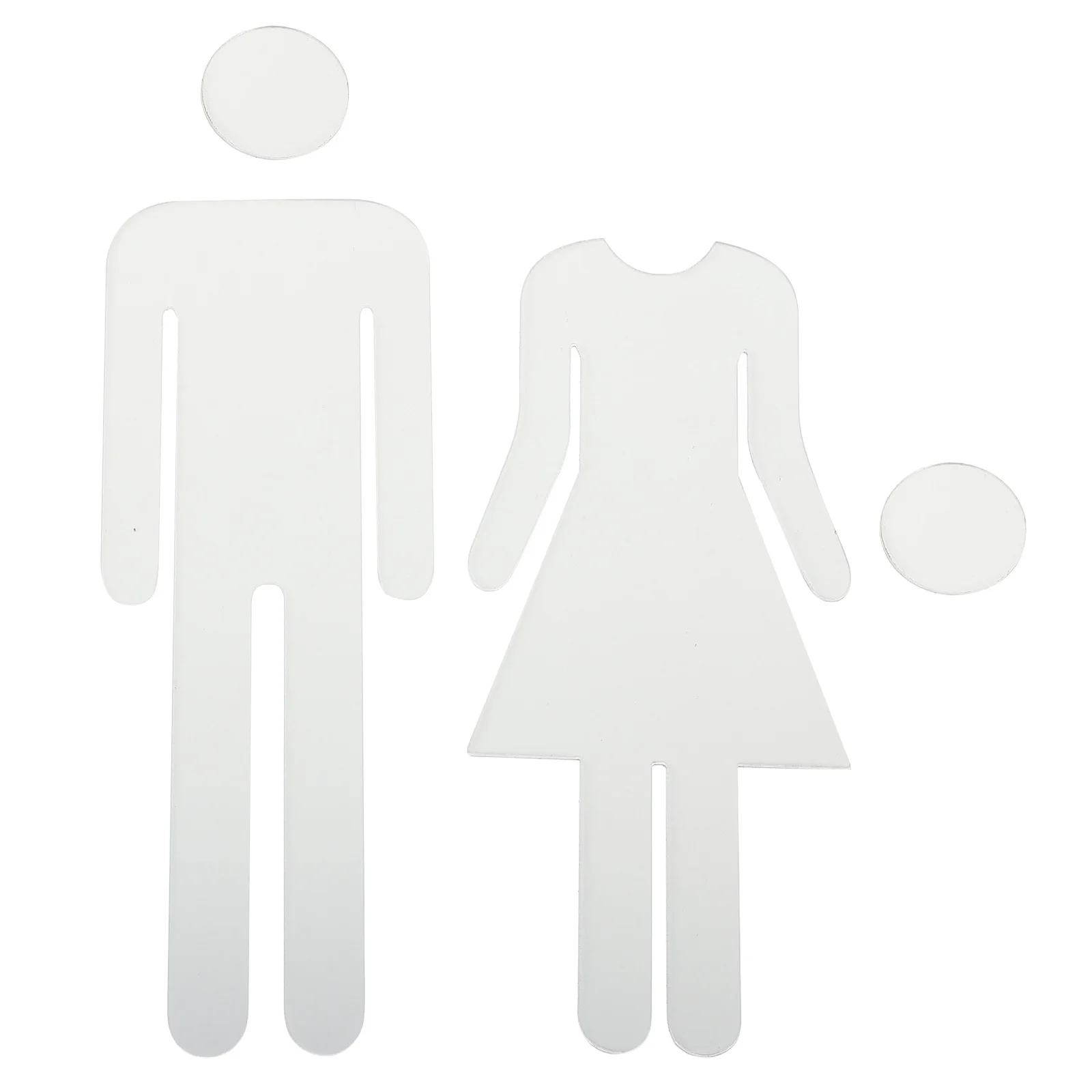 

2Pcs Acrylic Bathroom Sign Toilet Identification Restroom Sign for Door Hotel Restaurant Use Bathroom Door Signs