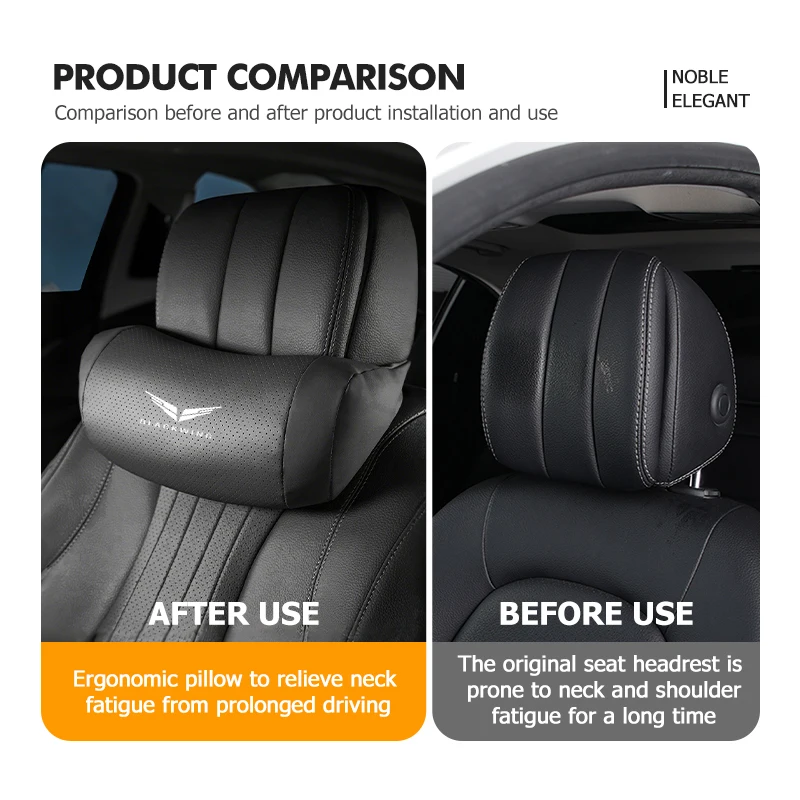 Perforated Headrest Car Headrest Seat Neck Pillow Protector For Cadillac Escalade CTS ATS SRX STS XT5 XT4 XT6 XTS CT4 CT5 CT5-V