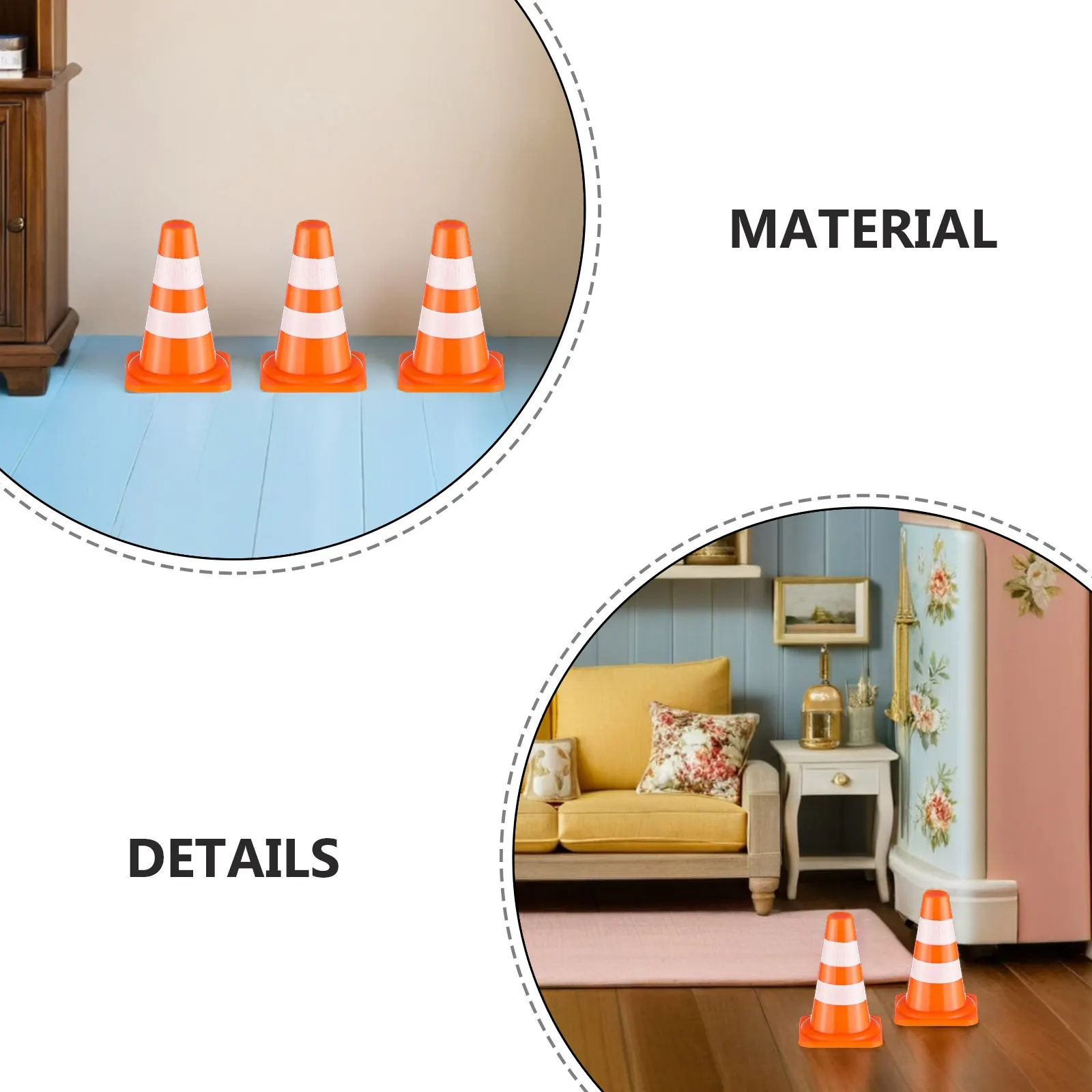 40Pcs Simulation Traffic Cone For Kid Learning Toys Outdoor Play Toy Kids Educational Cognitive Signs Set