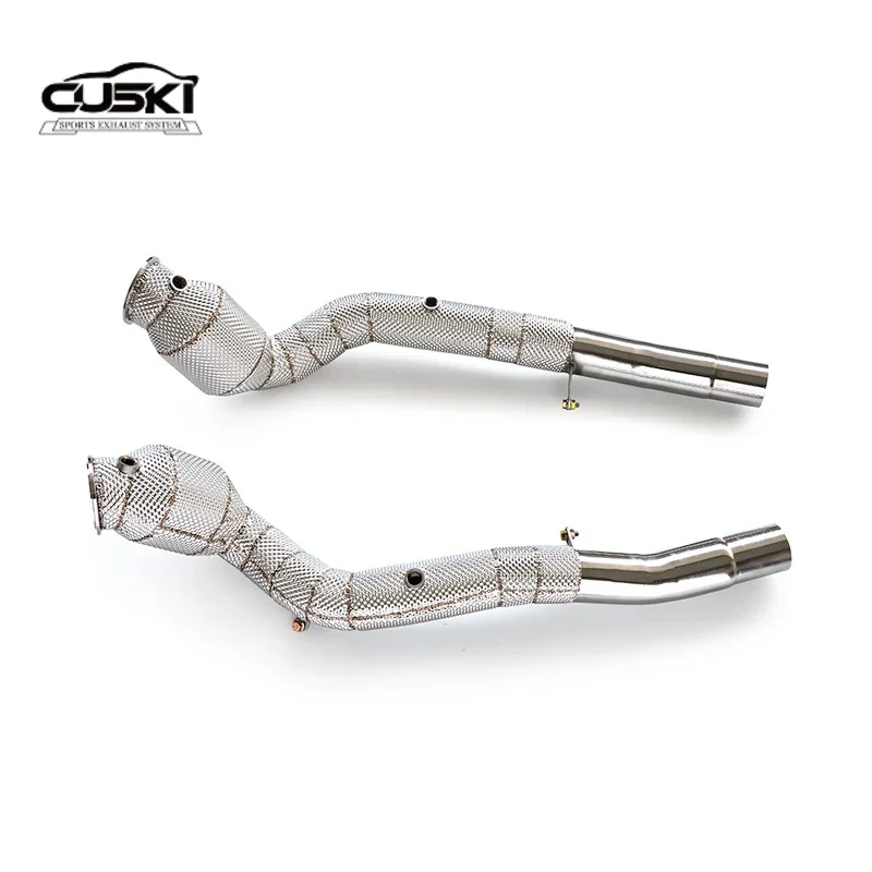 

Сливная труба выхлопной трубы из нержавеющей стали с теплозащитным экраном, подходящая для доступа к модификации выхлопной системы автомобиля Ferrari California T 3.9T 12-18.