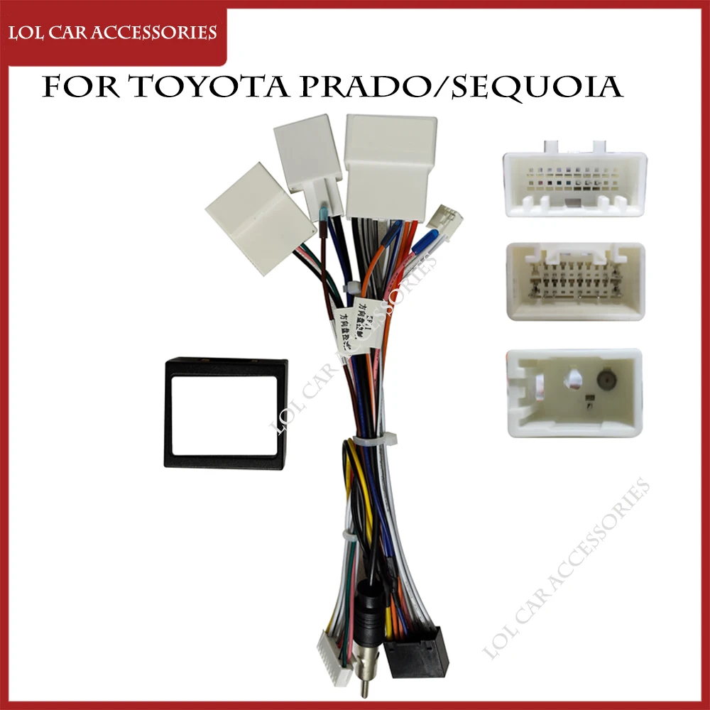 

For Toyota Prado/Sequoia For Lexus 330/350 Car Radio GPS MP5 Player Android Power Cable Canbus Panel Frame Wiring Harness