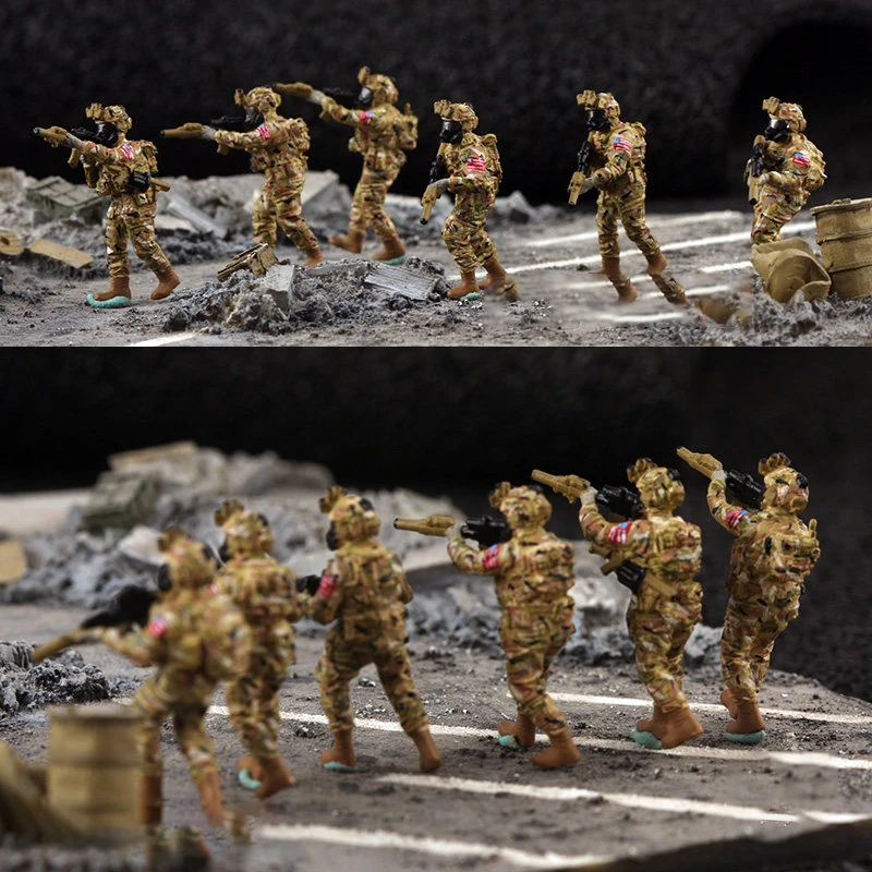 

Масштабная модель 1:72 из смолы: Современные солдаты спецназа США (CBRN), 6 фигурок, подходят для сцен с танками и вертолетами, коллекционные, декоративные.