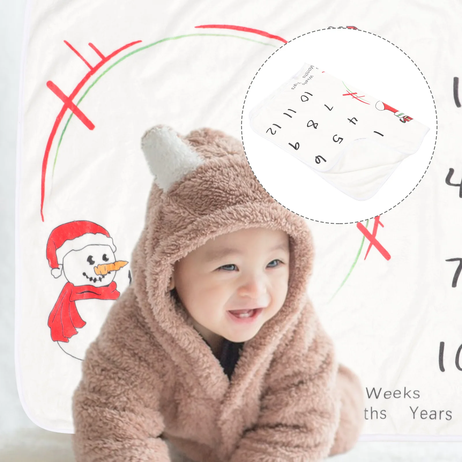 

Newborn Photography Blanket Carpet Prop Monthly Baby Shower Gift Flannel