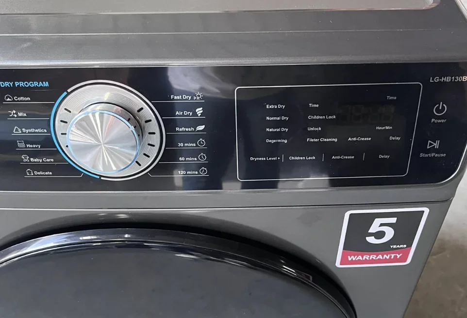 Compact Clothe Dryer First-Grade Automatic Stainless Steel Single Tub Dryer 13kg Capacity Front Loading Efficient Airflow