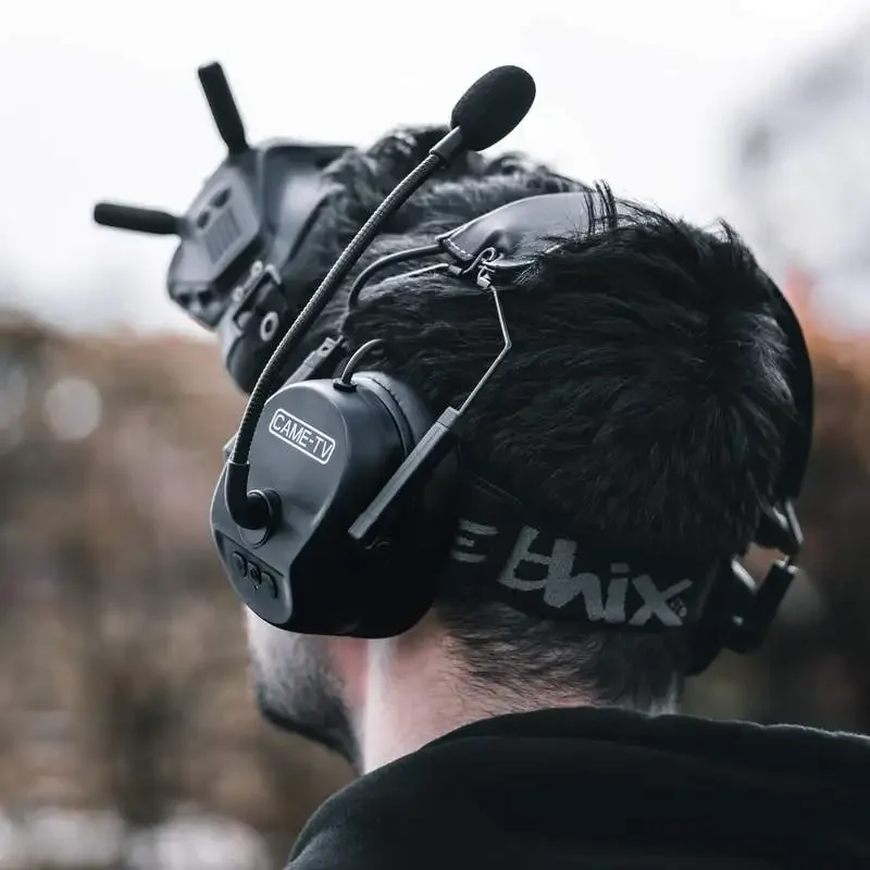 Full Duplex Wireless Intercom Headset System,Support 4-Person 1100ft Team