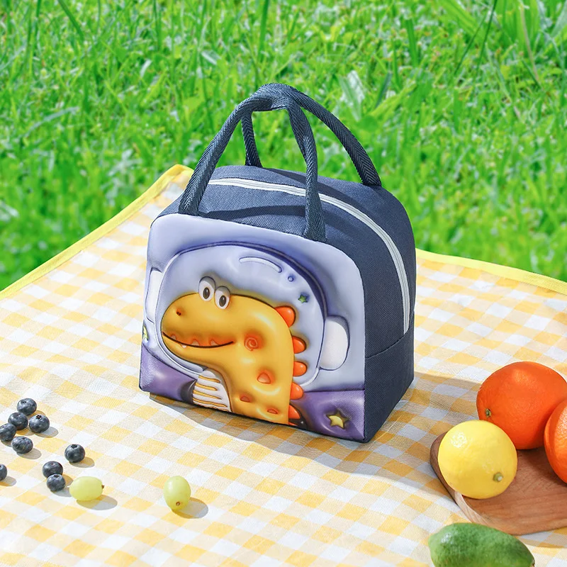 Borsa per il pranzo del fumetto 3D isolata scatola per il pranzo portatile per alimenti termici borse per il pranzo da Picnic funzionali per alimenti