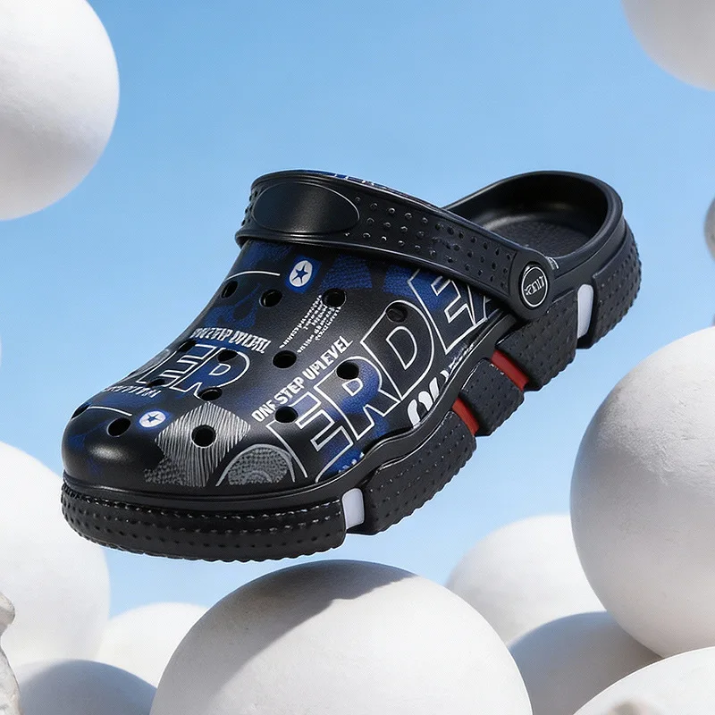 Zapatillas de verano transpirables para hombre, sandalias de playa para el hogar, pantuflas frescas con puntera cerrada, sandalias casuales de mujer de talla grande.