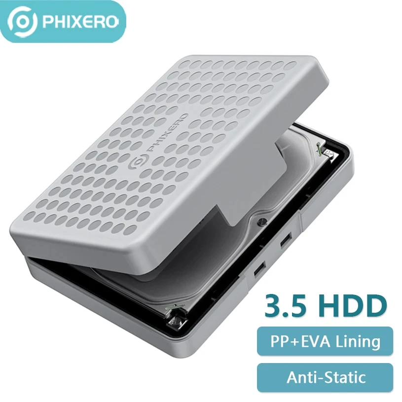 

3.5 Inch HDD SSD External Case Hard Drive Storage Box with EVA HD Disk Cover Housing Hardcase Shell Caddy Bag for PC New