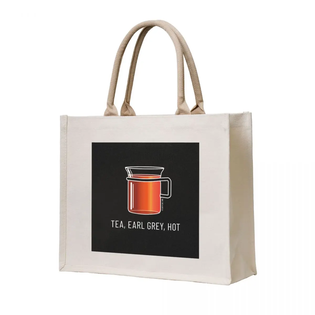 

Tea, Earl Grey, Hot - Captain Picard, Star Trek TNG, (dark backgrounds) Tote Bag Cloth bag Women's tote bag cute pouch