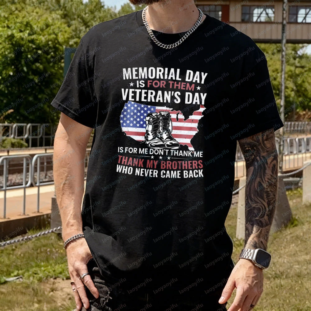 

Patriotic Men Tee America Flag Combat Boots Design Tops Memorial Day Casual Cotton Tops Casual Style Vintage Classic Camisetas