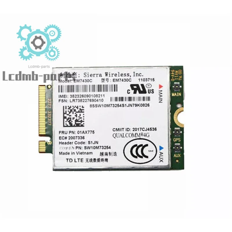 A+01AX775 For Thinkpad X1 Tablet 3rd T470s 4G Module Wireless network card