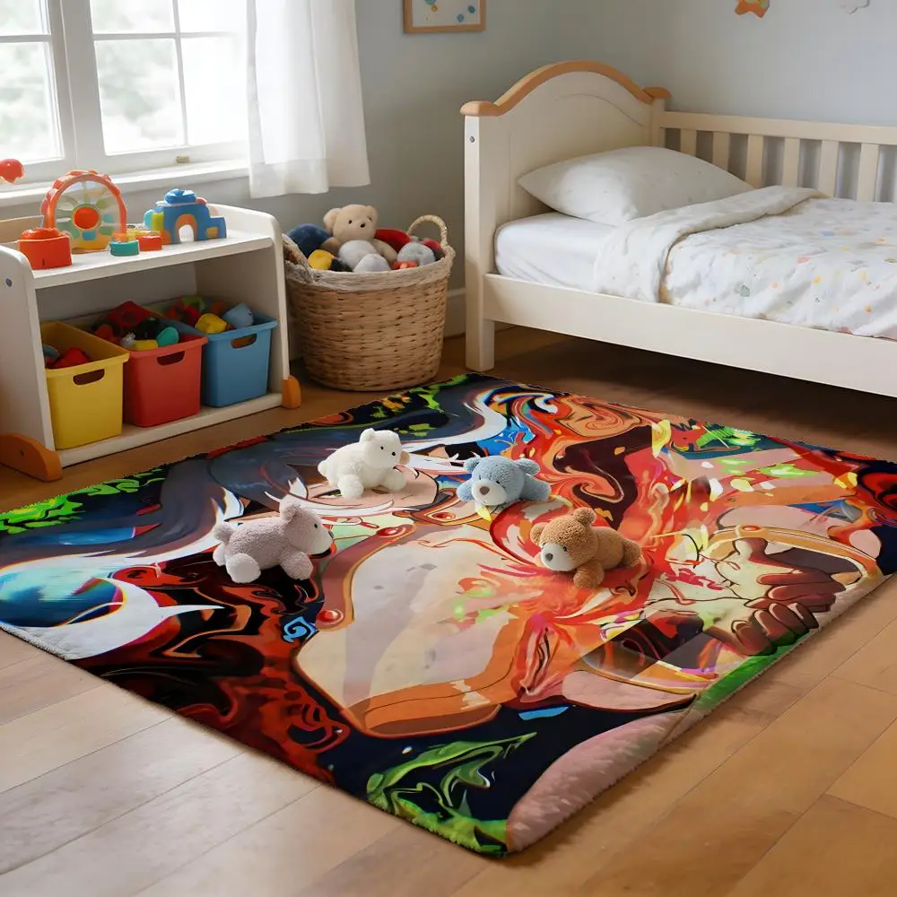 

Floor Mat Soft Flannel Rug Non-Slip Absorbent Mat for Bathroom Bedroom Home Decor Anime F-Friend Hot Cute