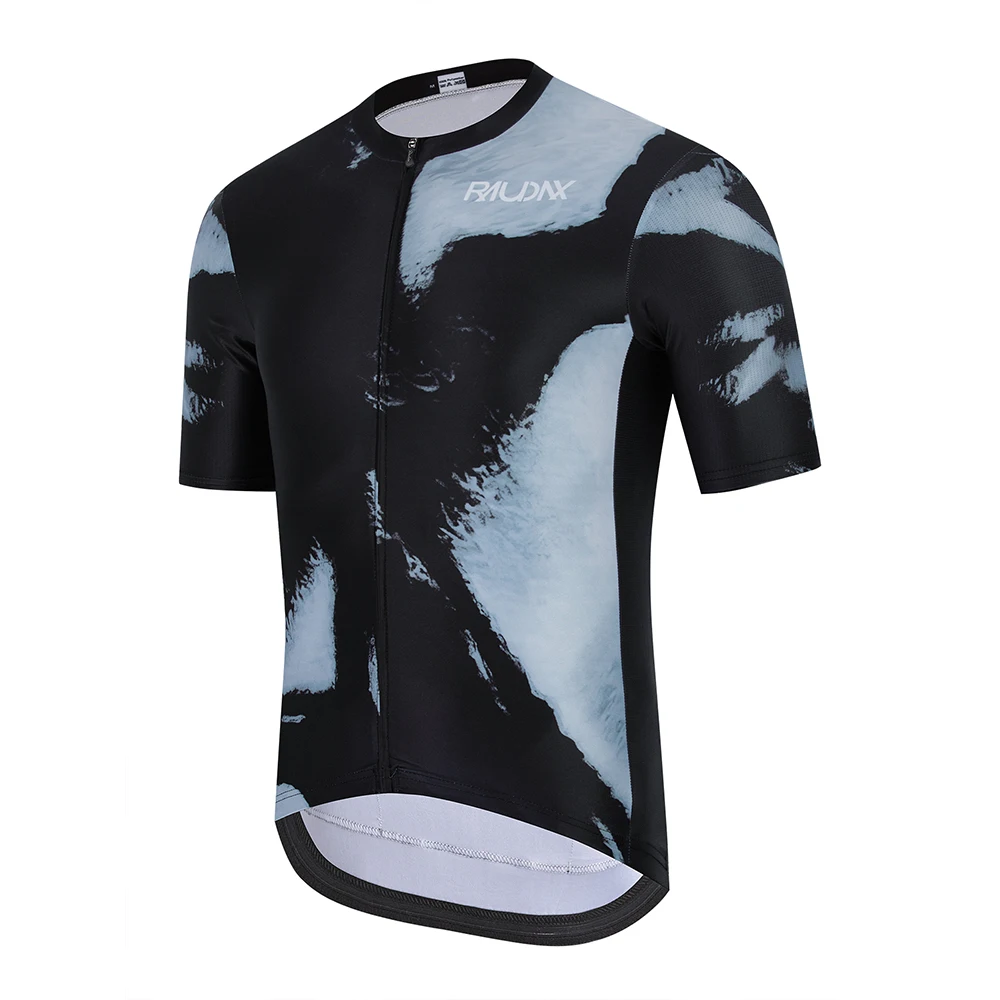 

RAUDAX New Men's Road Cycling Sportswear Summer Breathable Elastic Fabric Fashion Pattern Short Sleeve Set Sunscreen Tight Top
