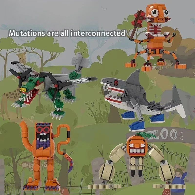 

Новый тип MutationTung Tung Tung Sahur Фигурка ужасов Образовательная сборка Строительные блоки Куклы Игрушки для детей Подарки на день рождения