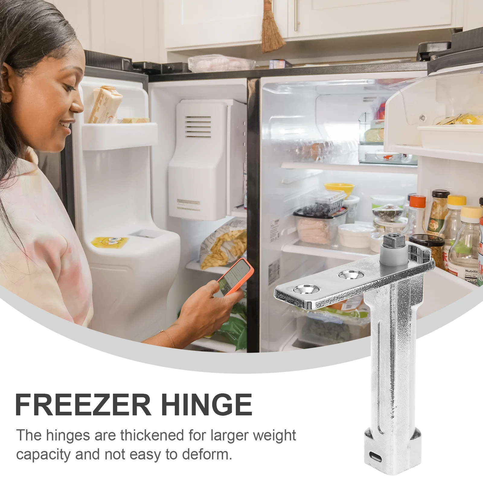 Hinge Pivot Door Hinges Refrigerator Center Hung Freezer Spring Metal Accessories