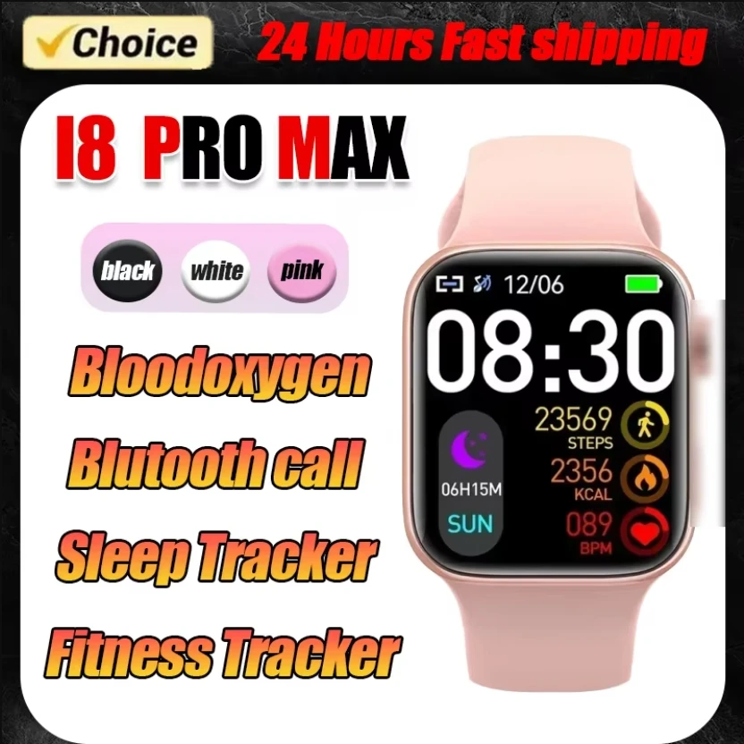 Smart Watch I8 Pro Max Sport Fitness Tracker Custom Dial Answer Call Smartwatch Men Women Gift For Apple Phone PK IWO 27 X8 T500