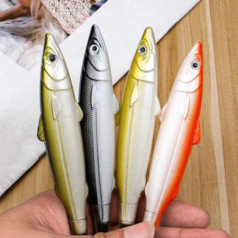 Korean Cartoon Realistic Simulation Fish Shape Salted Fish Ball Pen Children's Toy Gift Pen Two Yuan Store Supply Decompression