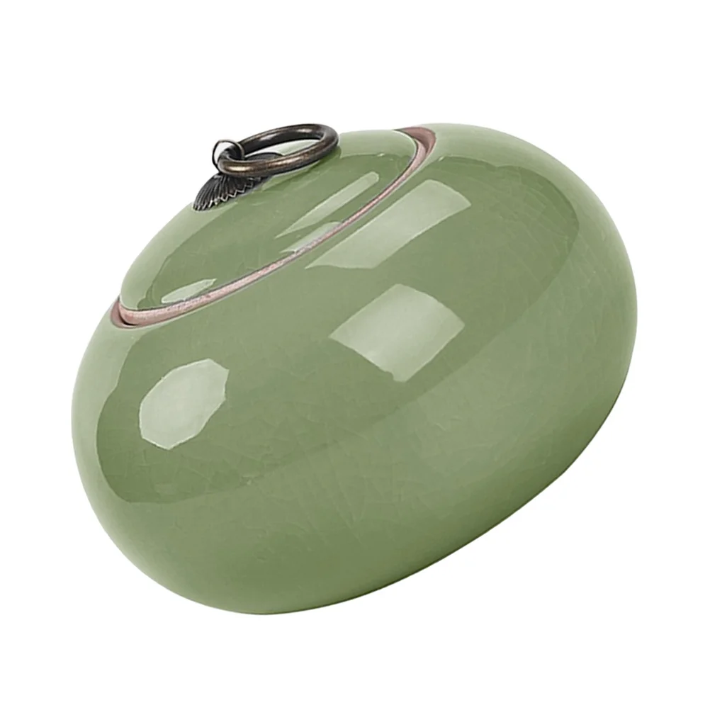 

Ceramic Tea Canister Airtight Lid Loose Tea Leaves Holder Classic Design Material Multi-Function Storage