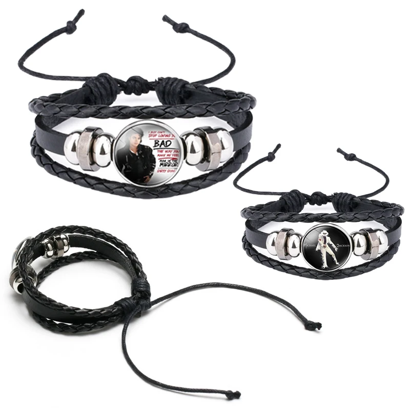 Michael Jackson Figures Bracelet Cartoon Anime Chain Bracelet Boys' Fashion Accessories Decorations Children's Birthday Gifts