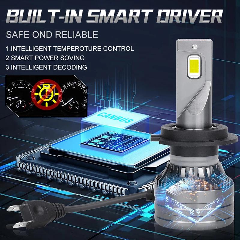 Dualvision 1500 واط 2 قطعة H7 سيارة العلوي H4 LED H11 9005 9006 H1 لمبات السيارات مصابيح إضاءة 6000 كيلو 12 فولت مصابيح Led فائقة السطوع المصابيح الأمامية