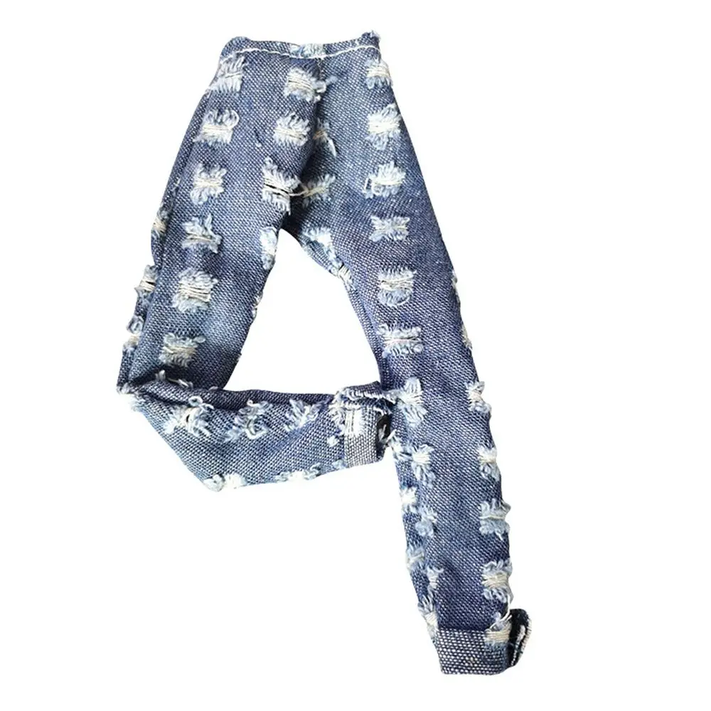 Neue Mode Floral Jeans Leder Hosen Casual Trägt Kleidung Multistyles Hosen für 11,5 "1/6 BJD Puppen Zubehör