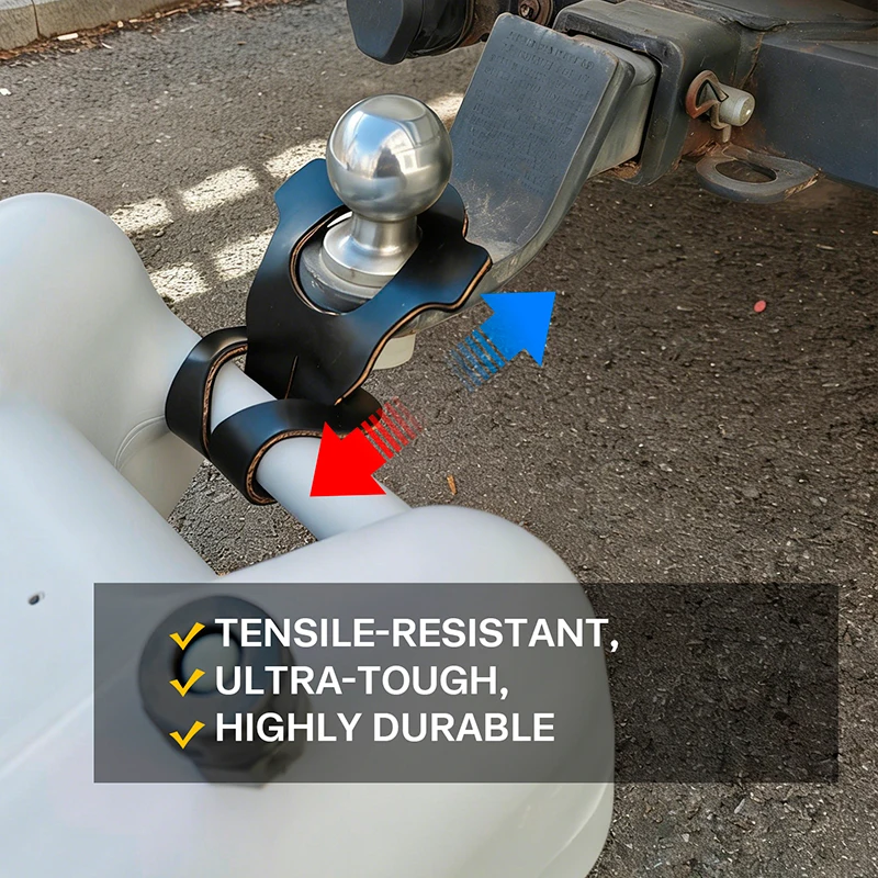 RV Portable Waste Tank Tow Strap, Heavy Duty Tote Tank Hitch Adapter for Caravan, Universal Camper Sewage Tank Towing Hook