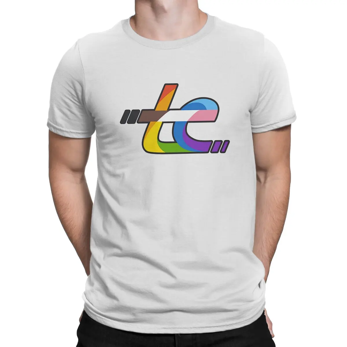 LGBT Pride Men's TShirt Progress Evolves Distinctive T Shirt Original Streetwear Hipster