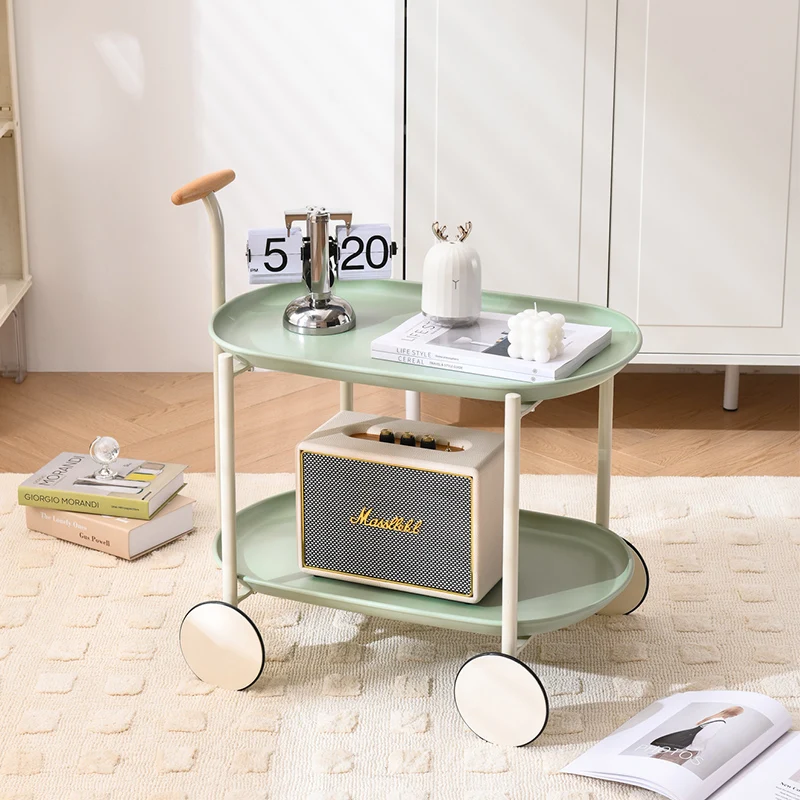 Nordic creative small cart, side table, sofa, small living room, internet celebrity ins, movable coffee table storage rack