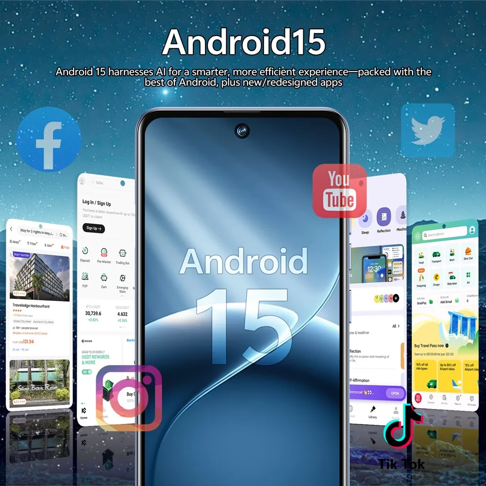 K-Touch High-quality C27 Ultra 8000mAh Smartphone 22GB+2TB Cell Phone 7.3HD Mobile Phones Android 15 5G Dual SIM 16+48MP Camera Cellphones
