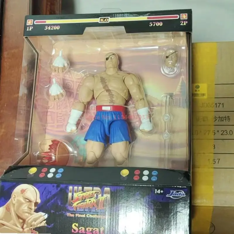 Quente em estoque jada brinquedos blanka sagat vega street fighter onda 4 anime figura de ação modelo coleção ornamento brinquedo presente aniversário