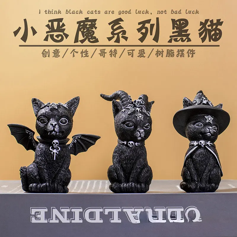 Dark Wind Goat Magic Cat Dragon Eagle Ox Statue Tabletop Sculpture Ornament Home Belief God Shooting Props
