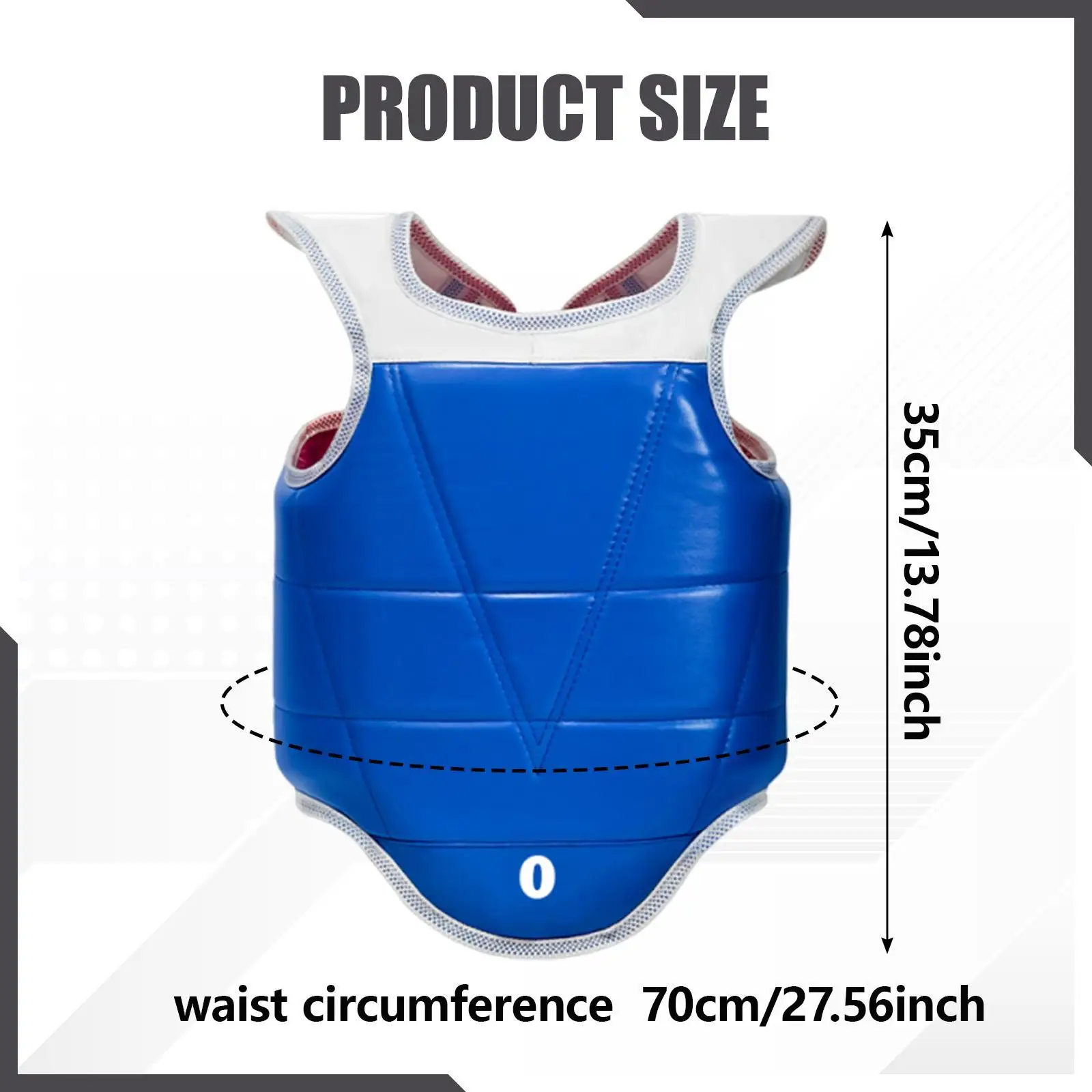 

Belly Rib Chest Guard Thickened EVA Protective Vest Karate Breast Protection for Sports MMA Boxing Training