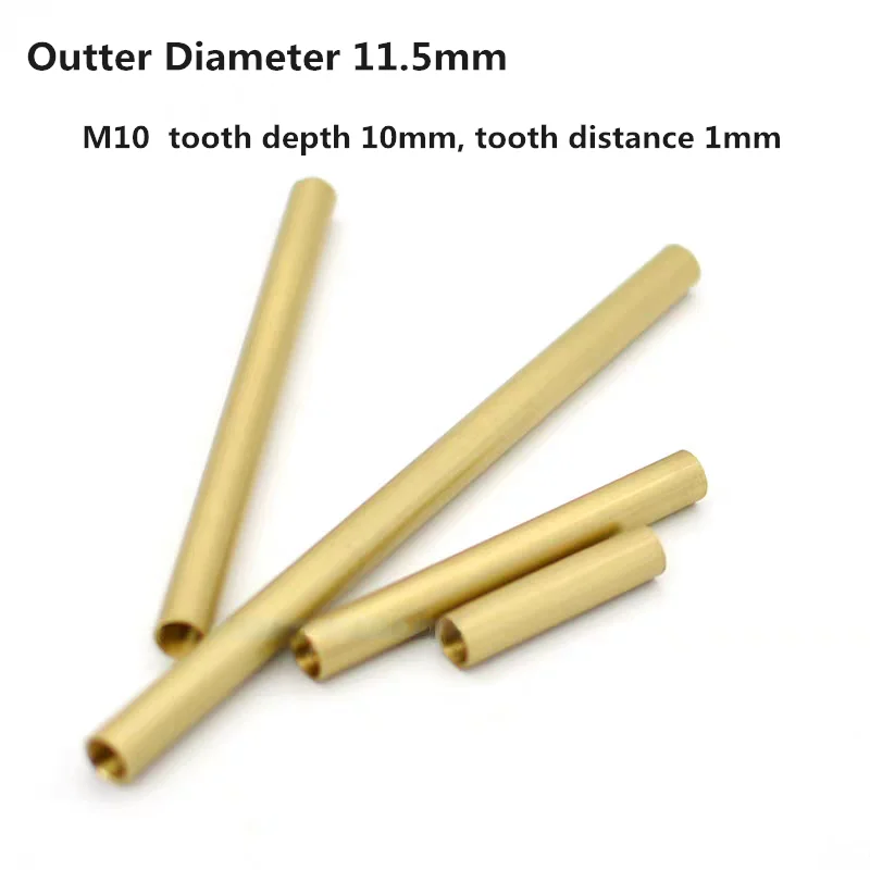 

Copper inner tooth straight tube M10 pendant lamp with tooth hollow extension pole lighting accessories DIY Brass Pipe