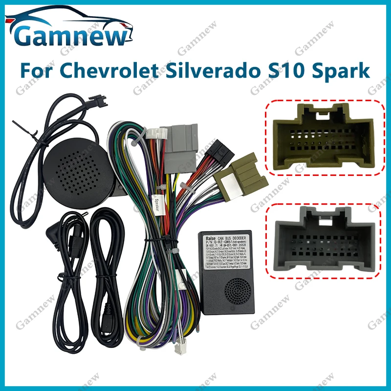 16 Pin Car Wiring Harness Canbus Box Decoder Adapter Power Cable For Chevrolet Silverado S10 Spark G-RZ-GM51