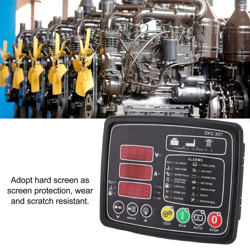 Panel de controlador de módulo Genset DKG307, arranque automático, parada, motor, fácil de instalar, fácil de usar