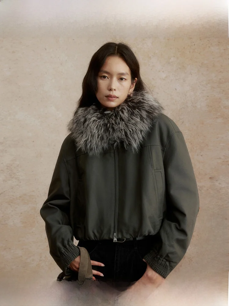 

Женская зимняя куртка ZhiZhi с отстегивающимся меховым воротником, наполненная белым гусиным пухом, для повседневной носки, утепленная, с длинными рукавами, стандартной длины