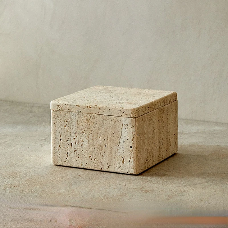 

Square marble entrance sundries storage box