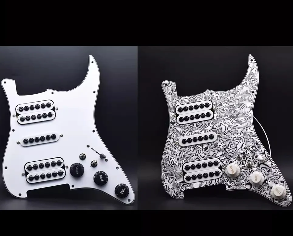 ST SQ Electric Guitar Dual Single and Double Panel Pickup Wiring Set HSH Electric Guitar Pickguard with Circuit Switch